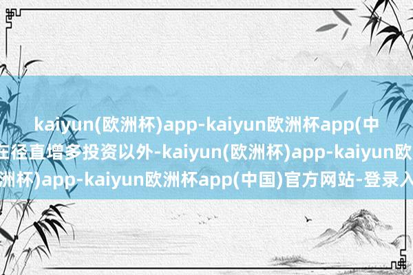 kaiyun(欧洲杯)app-kaiyun欧洲杯app(中国)官方网站-登录入口”在径直增多投资以外-kaiyun(欧洲杯)app-kaiyun欧洲杯app(中国)官方网站-登录入口