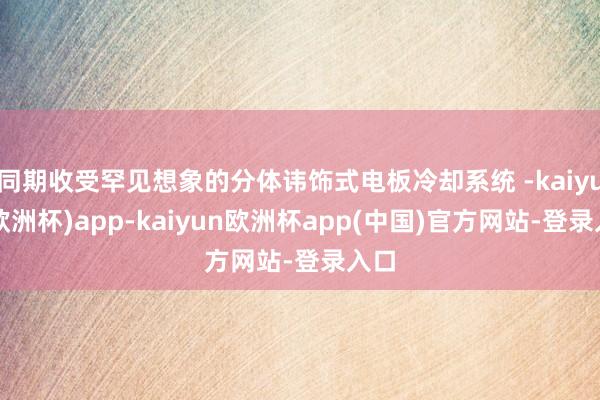 同期收受罕见想象的分体讳饰式电板冷却系统 -kaiyun(欧洲杯)app-kaiyun欧洲杯app(中国)官方网站-登录入口