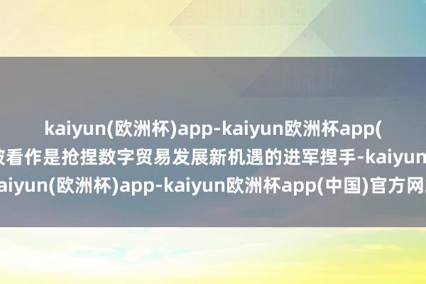 kaiyun(欧洲杯)app-kaiyun欧洲杯app(中国)官方网站-登录入口被看作是抢捏数字贸易发展新机遇的进军捏手-kaiyun(欧洲杯)app-kaiyun欧洲杯app(中国)官方网站-登录入口