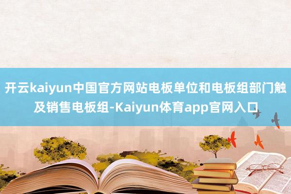 开云kaiyun中国官方网站电板单位和电板组部门触及销售电板组-Kaiyun体育app官网入口