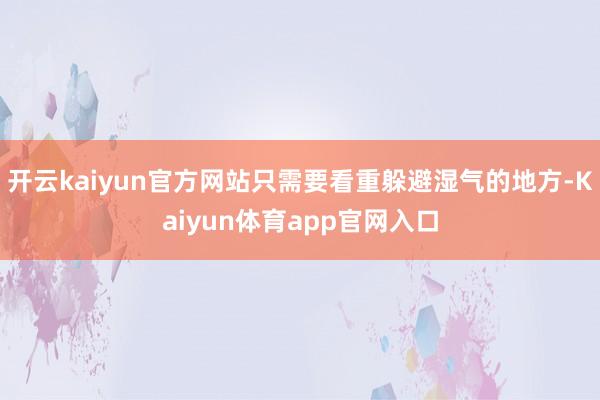 开云kaiyun官方网站只需要看重躲避湿气的地方-Kaiyun体育app官网入口