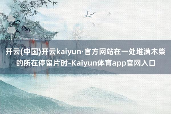 开云(中国)开云kaiyun·官方网站在一处堆满木柴的所在停留片时-Kaiyun体育app官网入口