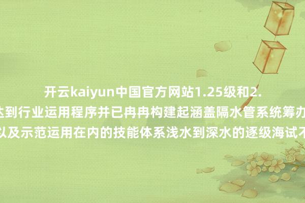 开云kaiyun中国官方网站1.25级和2.0级深水钻井隔水管均达到行业运用程序并已冉冉构建起涵盖隔水管系统筹办、测试、制造、运维以及示范运用在内的技能体系浅水到深水的逐级海试不仅彰显出钻井研究院零碎的研发实力与攻克超深水钻井装备的决心更是通过中枢装备国产化冲突有用避开了入口装备供应链风险新征途的基石本次海试告捷为年底全套自研深水隔水管系统的工程运用奠定坚实基础为合乎新时势下的发展作念好技能储备助力我国海洋油气装备自主可控切实保险国度动力安全发布于：北京市-Kaiyun体育app官网入口